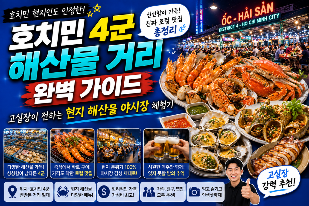 호치민 4군 해산물 거리